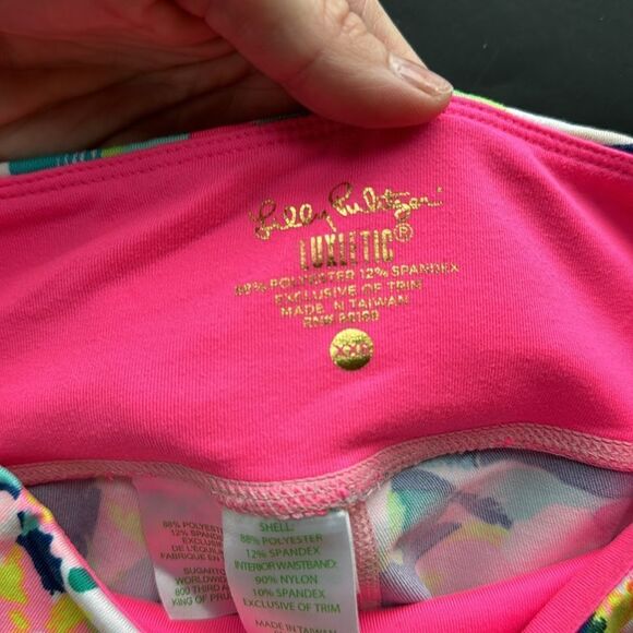 Lilly Pulitzer Luxletic Weekender Midi Pina Colada Club Leggings Size XXS - Picture 7 of 12